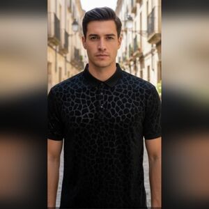 Valiant Paris Navy Textured Polo Mens 3XL ,